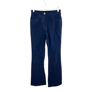 MNG Mango Pants Women 2 Blue Corduroy Boot Cut  Casual Bottoms